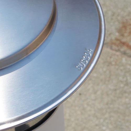 304 Stainless Steel Cone Top Chimney Cap - Rain Cover for Stovepipe & Fireplace Exhaust, Fits 1.6" to 7.9" Ducts, Ideal for Kitchen & Bathroom Ventilation (3.0")