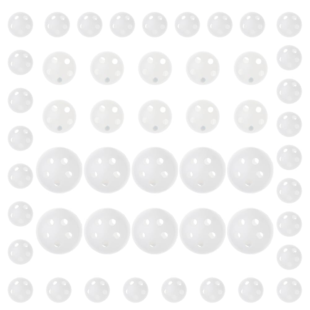 SUPERFINDINGS 50PCS 3 Sizes Rattle Balls Inserts 0.94/1.1/1.49inch Rattle Box Repair Maker Insert Rattles Plush Rings Crochet Rattle Plastic Shaking Music Insert Replace Bell