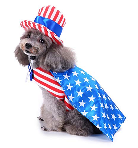 GabeFish-Dog-4th-of-July-Dress-Uncle-Sam-Costume-for-Pets-Cats-Independence-Day-Clothes-Apparel-Boy-Medium