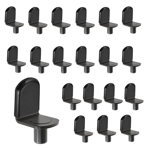 Baoswi 40 Pack Black 6mm Shelf pins, Glass Supports Furniture Cabinet Closet Bookcase Shelf Bracket-Style Pegs