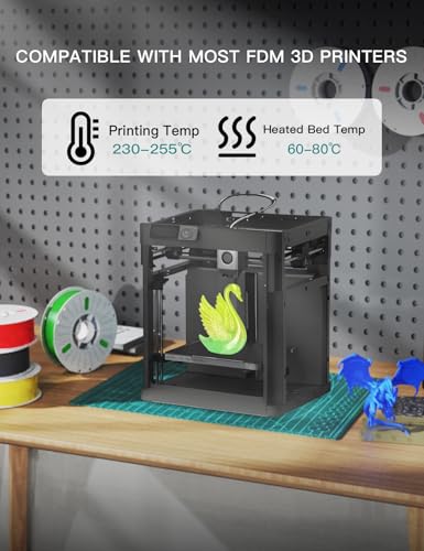Image of PINBALL PETG Rainbow 3D Printer Filament 1.75mm, Multicolor Transparent PETG Filament, Accuracy + /- 0.02 mm, 1kg Spool (2.2lbs), Lime Color