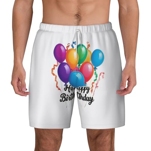 Bañador para hombre con estampado Feliz Cumpleaños transpirable para playa