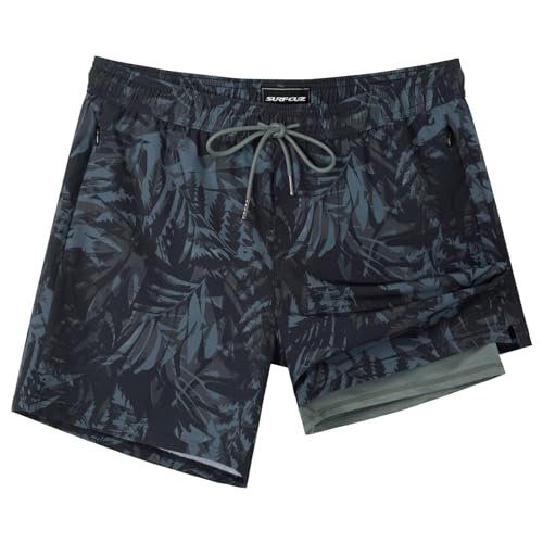 SURF CUZ Mens Swim Trunks with Compression Liner 5