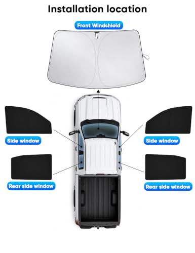 Image of EcoNour Windshield Sun Shade Fit for Chevy Silverado 1500 2021-2025 2026
