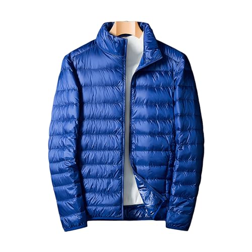Manteau de duvet croisé pour hommes classique et veste bouffante légère col montant