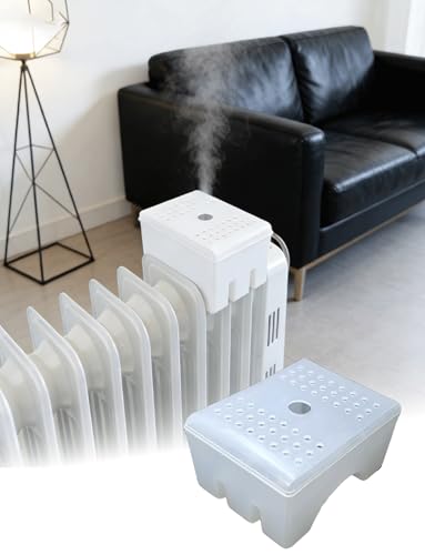 Humidificador de radiador, contenedor de agua, 3 unidades, no eléctrico, con diseño de ranura de nivel de agua visible para calentadores de aceite, aumenta la humedad