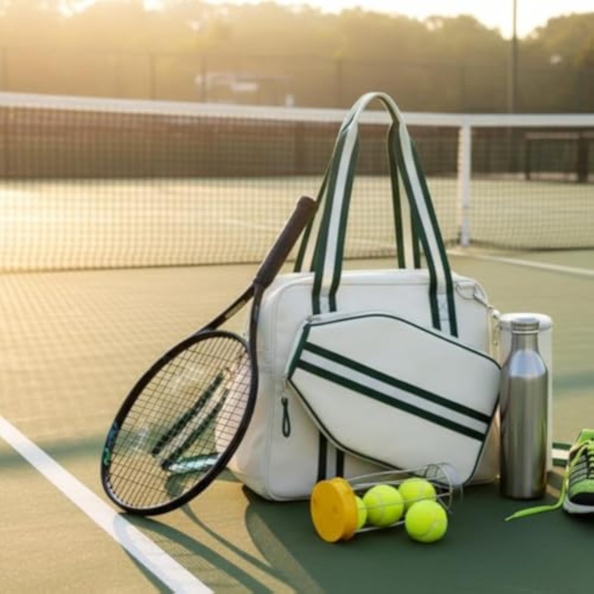 Badminton Bag Large Capacity Shoulder Racket Bag, Black