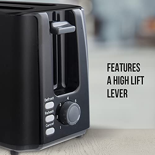 Havells Crisp Plus Pop-Up Toaster | 2 Slices | 750 Watts | 7 Heat Settings | Reheat,Defrost & Cancel Functions | Auto Bread Centering | Cool Touch | Crumb Tray for Easy Cleaning | 2Yr Warranty | Black view 2