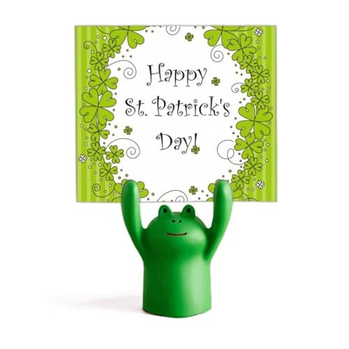 Grenouille porte-photo pour égayer votre décoration de table irlandaise