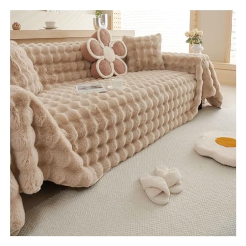 厚手のソファクッションカバー 柔らかくて暖かい L字型コーナーソファスリップカバー 1人掛け 2人掛け 3人掛けソファ用 面白いふわふわ 滑り止め 無地 心地よいプラッシュソファプロテクター