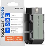 TOPDON TopScan Outil de scanner moto, tout système Scanner bidirectionnel moto pour Harley, Duca ti, BMW & Scanner diagnostique des marques japonaises, réinitialisation des services, AutoVIN Outil de diagnostic