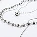 Bocar 3 Layer Jewelry Set Long Chain Pendant Bead Necklace Earring for Women