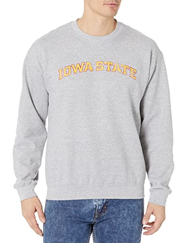 Iowa State Cyclones 50/50 Blended 8-Ounce Vintage Arch Crewneck Sweatshirt, 3X-Large, Sport Grey