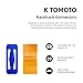 K TOMOTO 10 Blue Racetracks Connectors + 10 Orange Double Lane Connectors Compatible with Hot Wheels Straight Tracks (20 Pack)