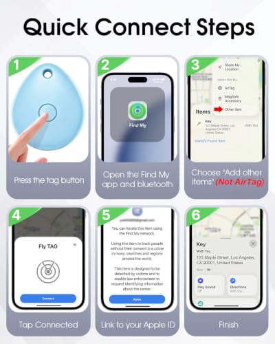 Image of Air Tracker Tags-4 Pack for Apple Find My, iOS Only, Official MFi Certified