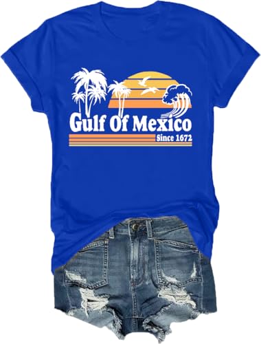 Maglia Golfo del Messico, maglia Golfo del Messico, Golfo del Messico dal 1672, maglia Gulf of Mexico Forever, Blu zaffiro, M
