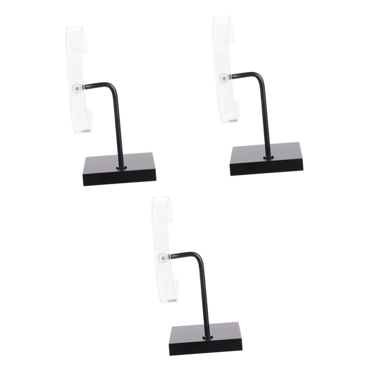 Gatuida 2 Stücke C Aufbewahrung Halskette Schwarz DREI Organisation Rack Professionell Schlafzimmer Nützlich Ständer Uhr Stütze Schmuck Klar Halter Metall Speicher Vitrine Zeigen