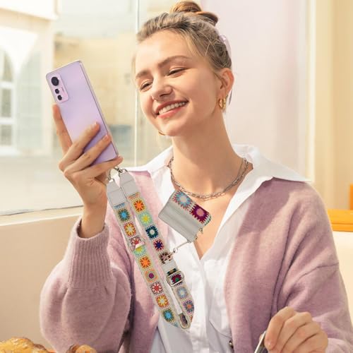 Cadena para teléfono anti caídas con monedero integrado de estilo étnico 4