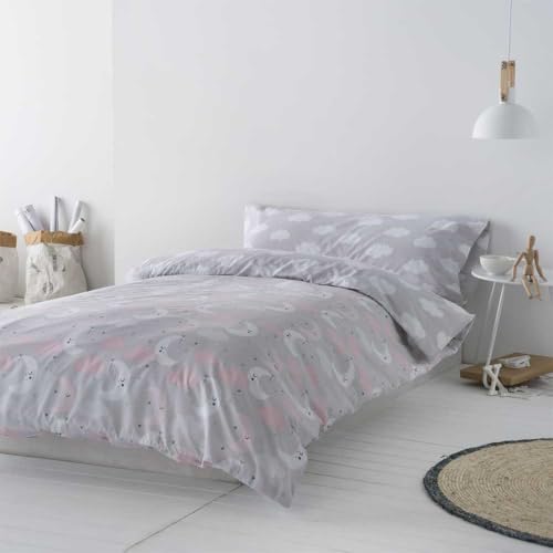 COTTON ARTean Funda Nordica Infantil/Juvenil Reversible LUNITAS. Cama de 90 (150 Ancho x 220 cm. Largo).