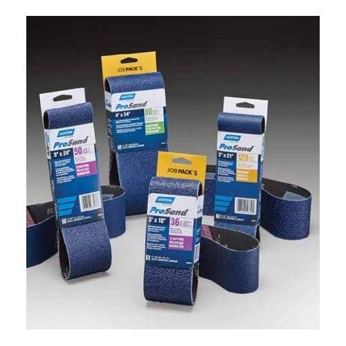 Norton 07660749271, BlueFire Portable Belts - Job Packs, 3in x 24in (Pack of 10 pcs)
