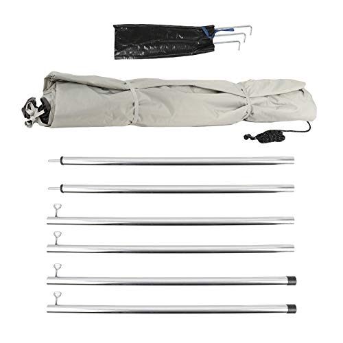 Reimo Tent Technology Auvent et paroi latérale dans un Como 1 gris 200 x 240 cm. – vue 3
