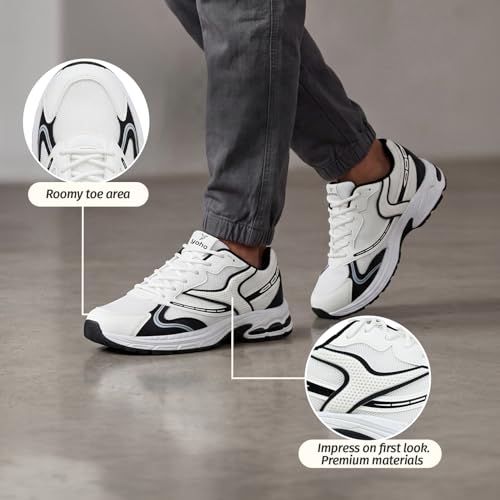 Image of YOHO Men's Pact Chunky Lace Up Sneaker | Breathable, Cushioned & Stylish | Casual Shoes for Man /Boys /Gents