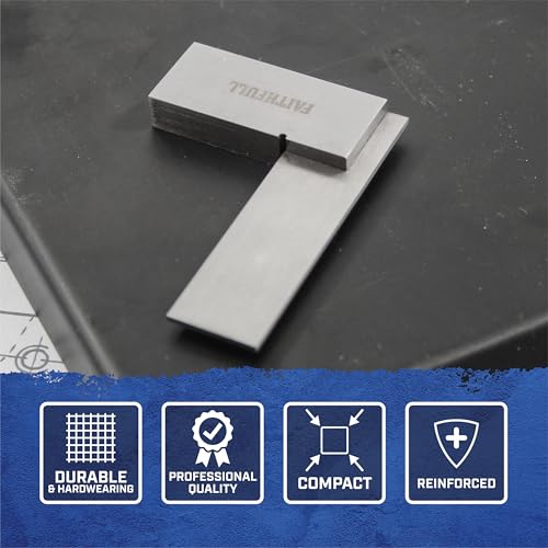 Faithfull Engineers Steel Try Square 50mm (2in) – Precision Ground, Hardened Steel Blade, Accurate Marking, Measuring & Layout Tool for Metalworking & Woodworking 5 Faithfull Engineers Steel Try Square 50mm (2in) – Precision Ground, Hardened Steel Blade, Accurate Marking, Measuring & Layout Tool for Metalworking & Woodworking - Image 5