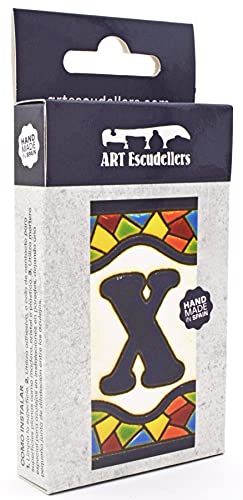MOSAICO MINI 2,87" x 1,38" Handpainted House Letter Tiles for Signs, Addresses and Names