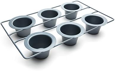 Fox Run Pop-Over Pan, 6 Cup, Grey