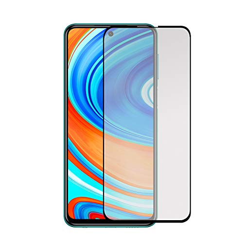 Todotumovil Protector de Pantalla Xiaomi Redmi Note 9 Pro Negro Cristal Templado Completo Curvo Vidrio 9H para movil