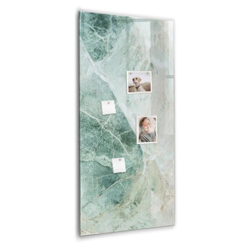 Panneau magnétique en verre trempé 60x120 cm effet marbre