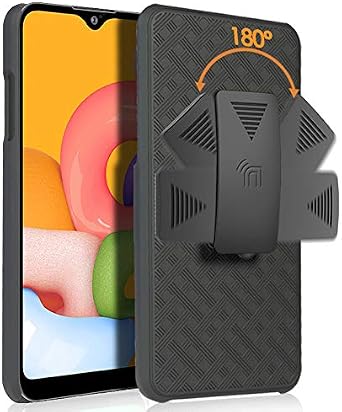 Holster Combo for Samsung Galaxy A01 Phone Case with Belt Clip - Black
