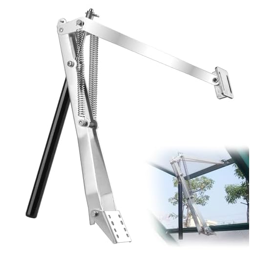 Automatischer Fensteröffner für Gewächshaus, Fensterheber Gewächshaus Doppelfeder, Hubkraft 15 kg, Automatisches Öffnen und Schließen durch Temperatursteuerung, Geeignet für die Meisten Gewächshäuser