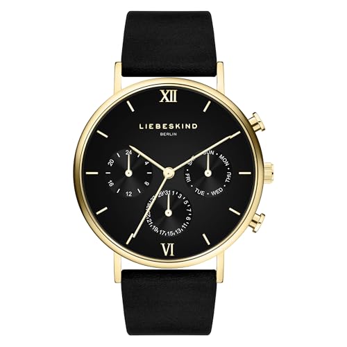 Liebeskind Berlin Damen Armbanduhr LT-0499-LM Edelstahl in IP Gold am Lederband