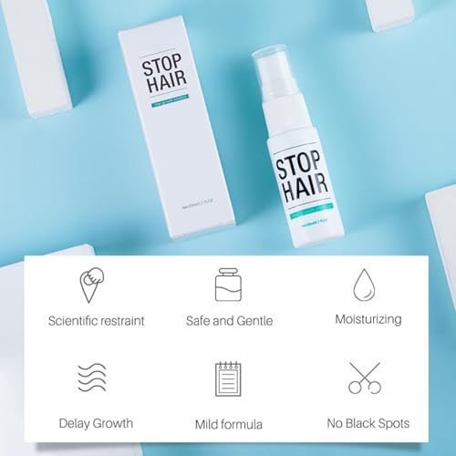 Image of Hair Growth Inhibitor for Face Non-Irritating Painless Hair Inhibitor Spary Stop Hair Growth on Face Women and Men 20ml