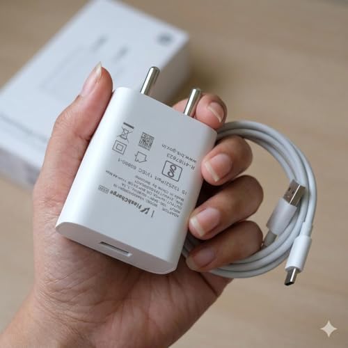Image of 140W FlashCharge Super Fast Wall Charger Adapter with USB-A to Type-C Cable | Compatible with OnePlus 12 /11 /10 Pro /Nord CE 3, Oppo Reno 11 /10, Vivo X100 /V30 /T2 Pro, Realme GT & More (White)