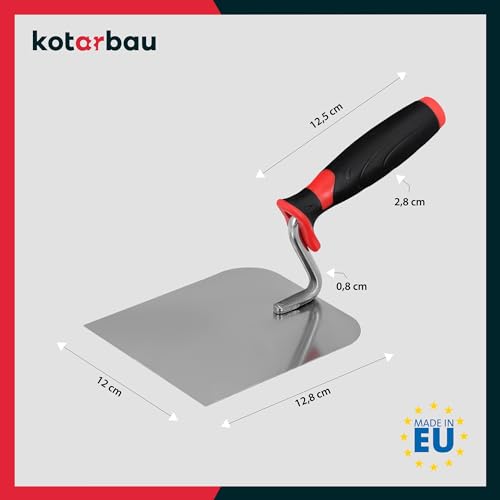 KOTARBAU® Edelstahl Maurerkelle 120 x 128 mm Stukkateurkelle Kellen Spachtel Kelle Stukkateurspachtel