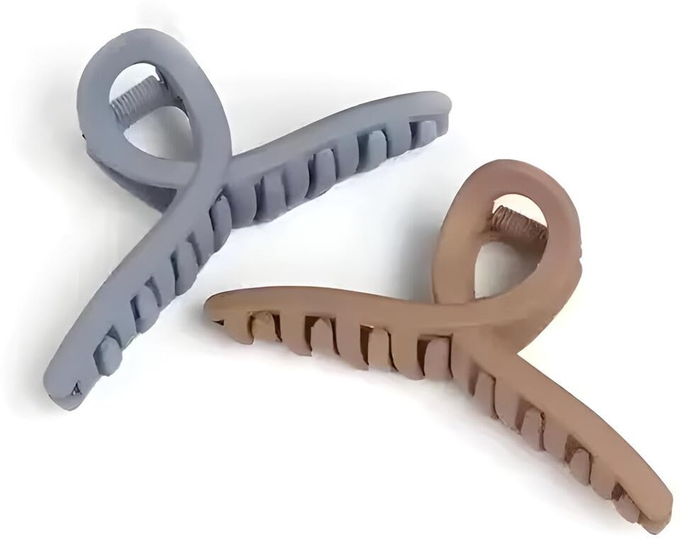Matte Finish Big Hair Clutcher Claw Clip for Women Girls (Pack of 2)-image-35