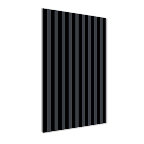 Image sur verre 60x120 cm pour décoration de cuisine et salon noir