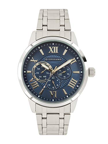 Image of Giordano Multi-Function Watch for Man with Roman Numbers and Stylish Metal Strap, Wrist Watch for Men A1077