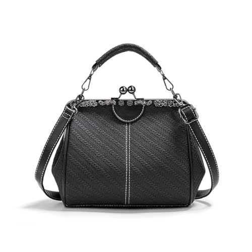 Bolso vintage para mujer de cuero PU estilo retro miniatura 1