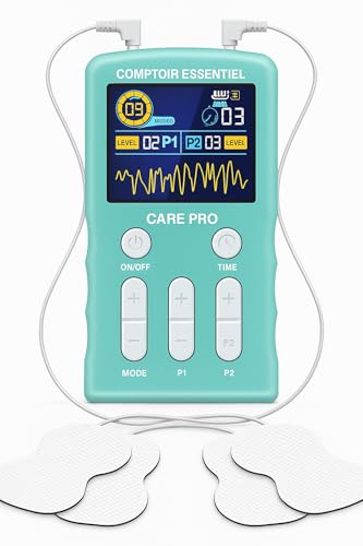 Électrostimulateur TENS EMS double action avec batterie pour récupération musculaire
