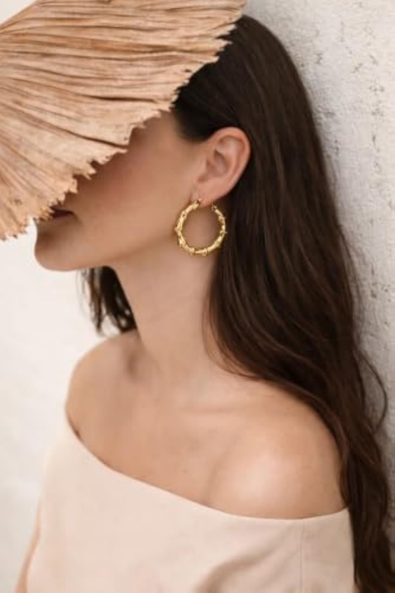Women's Demigold Hoop Earrings, Elegant Design