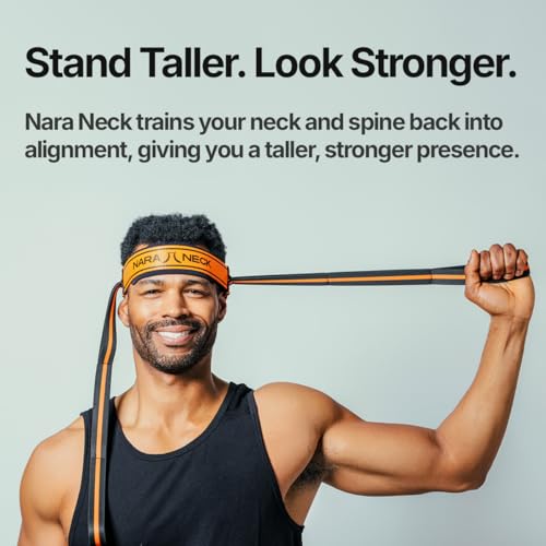Image of Portable Neck Exercise Device - Neck Pain Relief, Posture Improvement, and Neck Strength Training with Resistance Band and Adjustable Head Strap for Home Use, Gym use or Travel - Lightweight, Compact