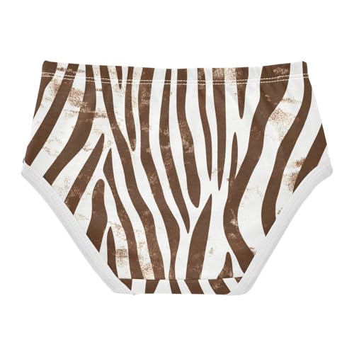 Girls Underwear Toddlers 2t Cotton Cute Panties Girl Print Briefs Undies Kids Zebra Stripes Brown White2
