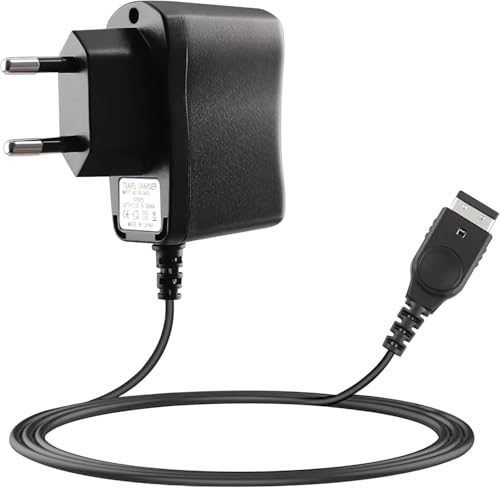 TECHZOCO Cargador para Gameboy Advance SP, Cargador para Nintendo DS, Adaptador de CA Compatible con Nintendo DS y Gameboy Advance SP, 5V 500mA, Longitud Cable 1.20 Metros