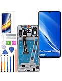 Screen Replacement for Huawei P30 Lite 24MP Original, MAR-L01A MAR-L21A MAR-LX1A LCD Touch Panel Display Digitizer Assembly Repair Parts with Kit（White with Frame）