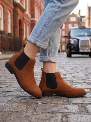 Image of Carlton London Women Comfortable fashionable low Heel Ankle Height Boots for Daily use, Office use, Casual use