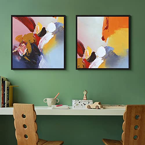 Image of 12x12 Black Canvas Frame for Wall Art Painting 0.6-0.8 inch Deep,2 Pack