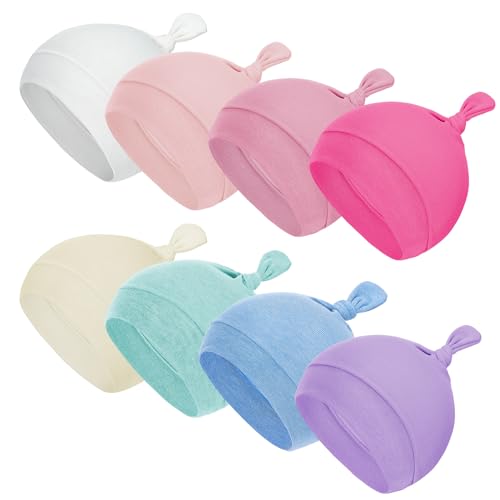 Image of Durio Newborn Baby Hats Set - Unisex Beanie for Boy & Girl - Soft Cotton Infant Hats